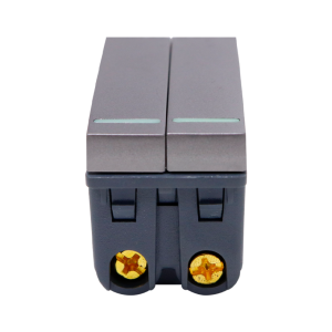 Công tắc đôi 1 chiều màu ghi xám