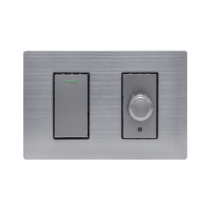 INOX Ghi xám – 1 Công tắc 1 Bộ điều chỉnh tốc độ quạt