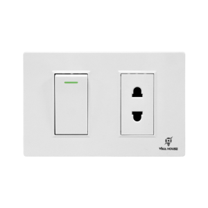 PC Trắng – 1 Công tắc 1 Ổ cắm